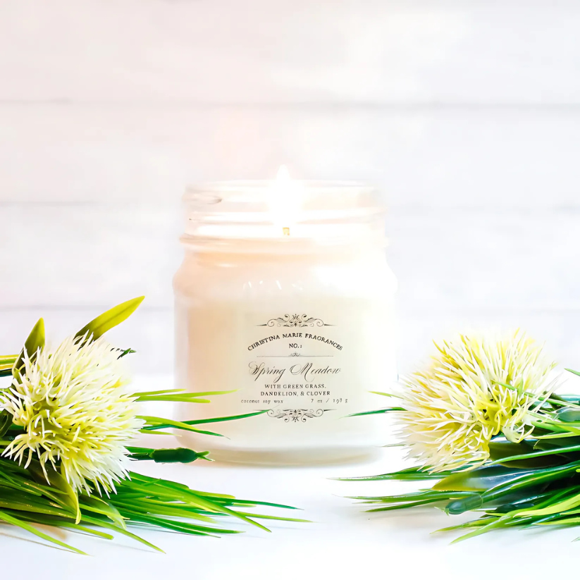Spring Meadow 8 Oz Mason Jar Candle