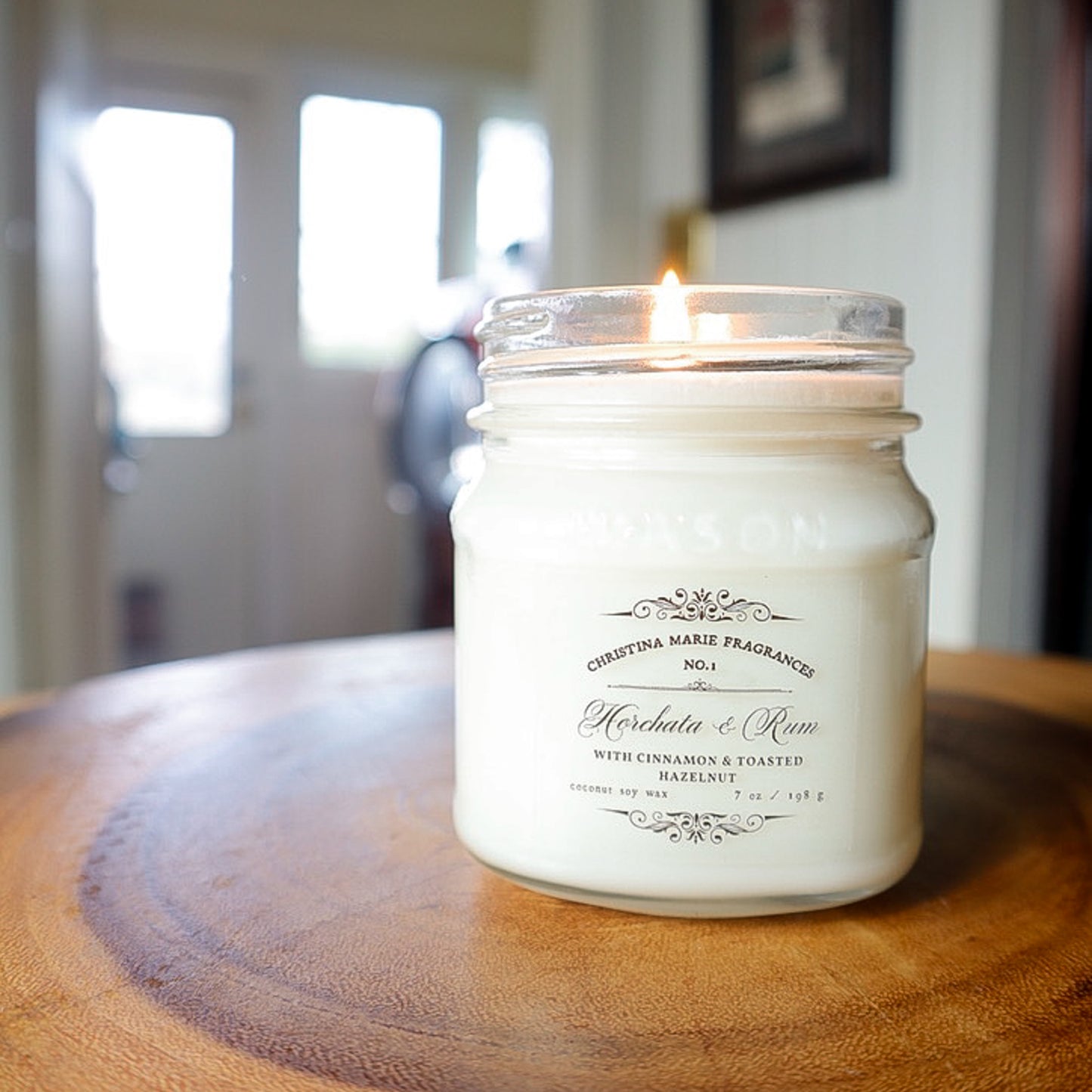 Horchata & Rum 8 Oz Mason Jar Candle