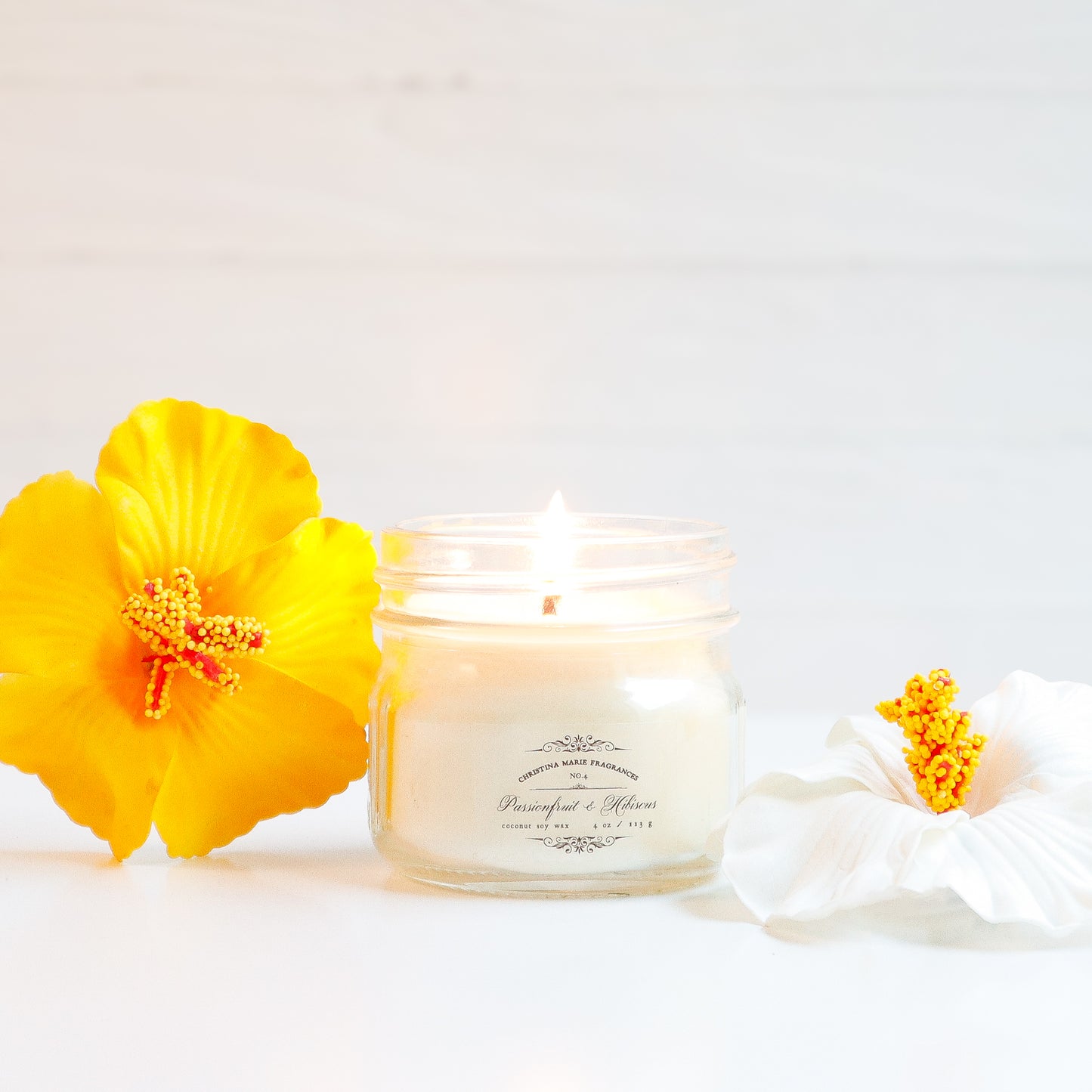 Passionfruit & Hibiscus 4 Oz Mason Jar Candle