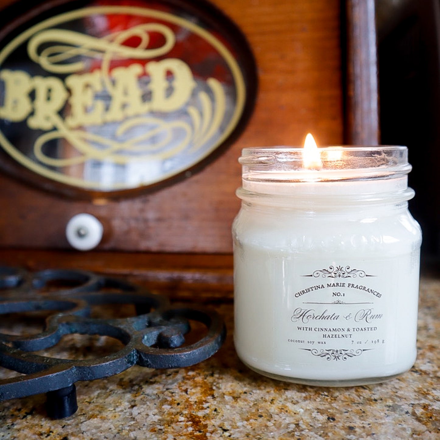 Horchata & Rum 8 Oz Mason Jar Candle