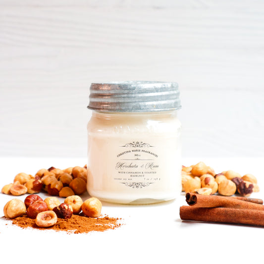 Horchata & Rum 8 Oz Mason Jar Candle