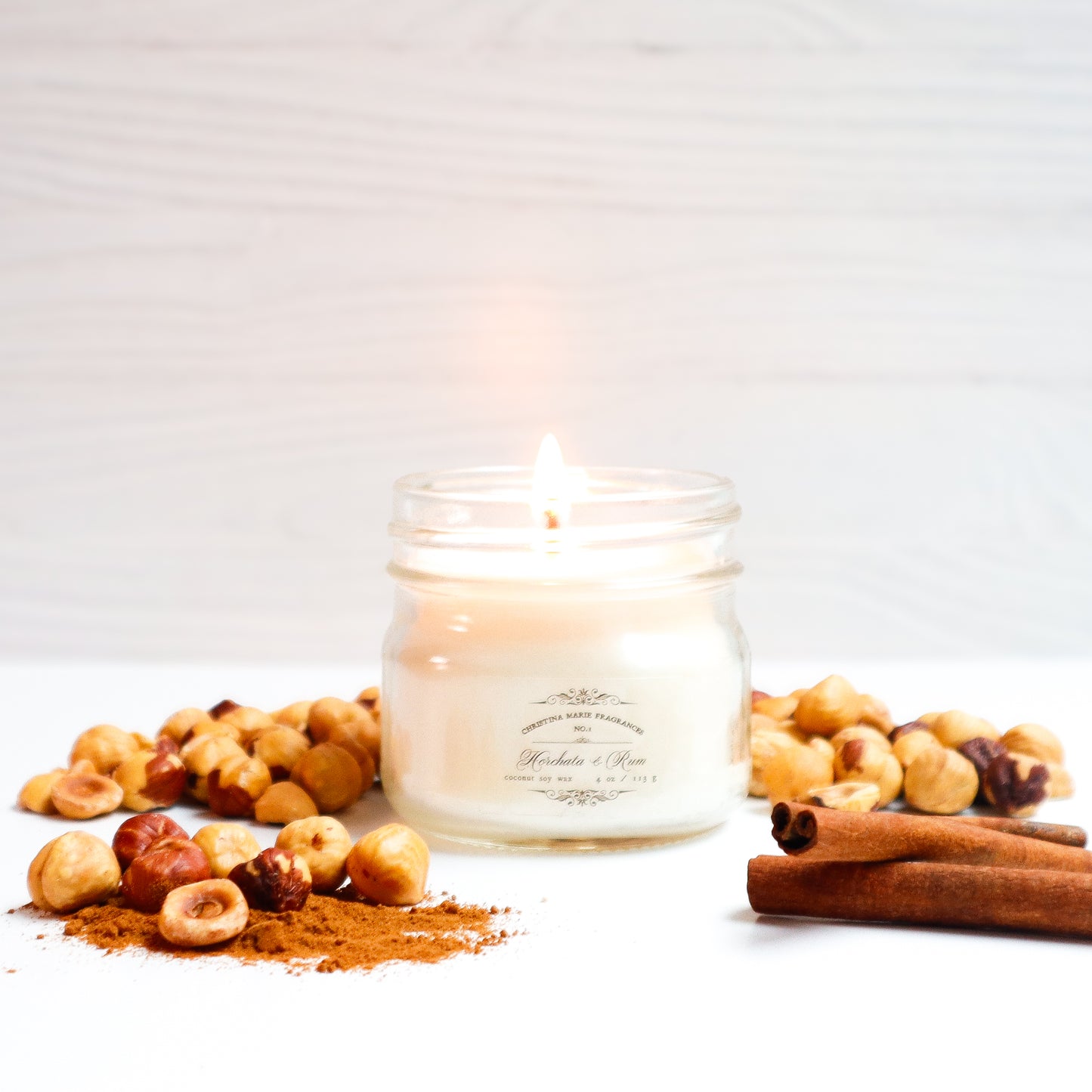 Horchata & Rum 4 Oz Mason Jar Candle