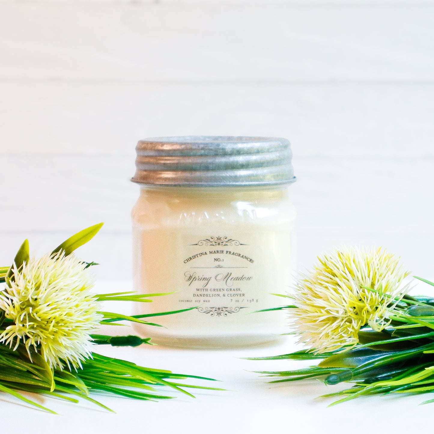 Spring Meadow 8 Oz Mason Jar Candle