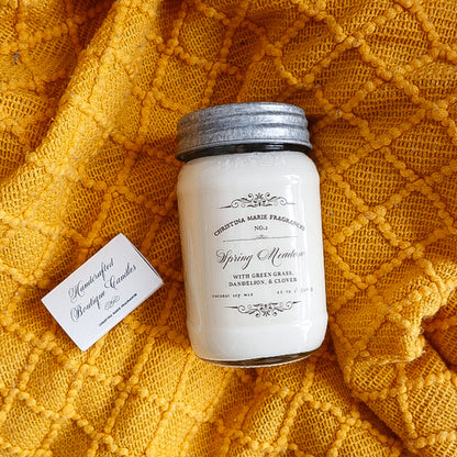 Spring Meadow 12 Oz Large Mason Jar Candle