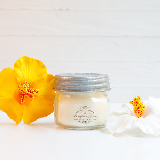 Passionfruit & Hibiscus 4 Oz Mason Jar Candle