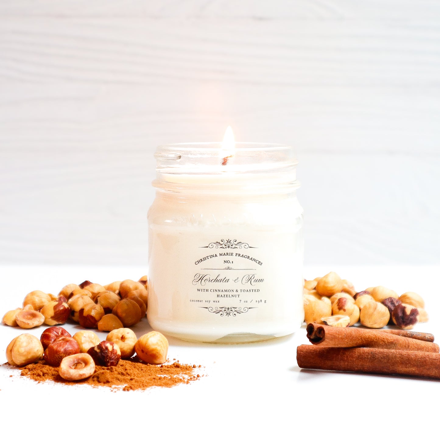 Horchata & Rum 8 Oz Mason Jar Candle