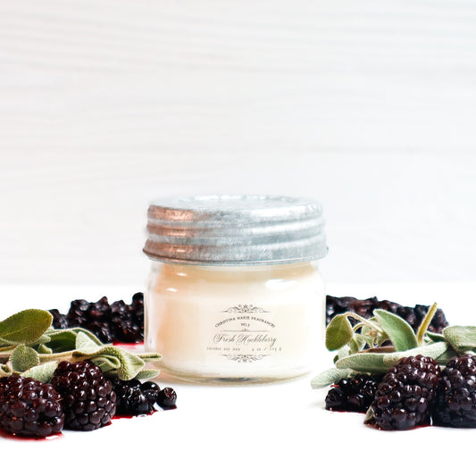Fresh Huckleberry 4 Oz Mason Jar Candle